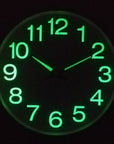 Classic wall clock with LED lighting