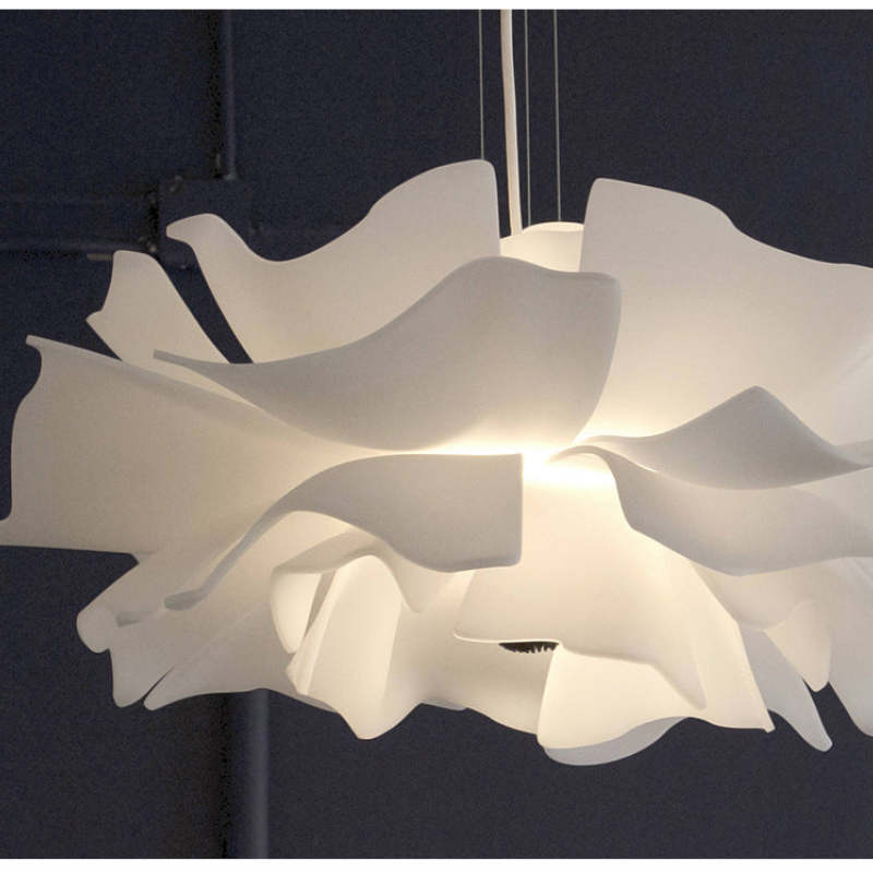 Modern Design Pendant Light Flower White Metal