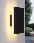 Modern Minimalism LED Wall Lights Black Metal Garden Hallway