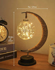 Enchanted Lunar Lamp Made of Glass with Warm Light