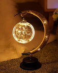 Enchanted Lunar Lamp Made of Glass with Warm Light