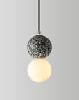 Pendant lamps LED - Black and White Glass