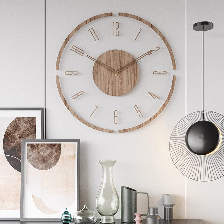 Nordic Stylish Solid Wood Wall Clock