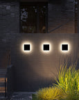 Modern Minimalism LED Wall Lights Black Metal Garden Hallway