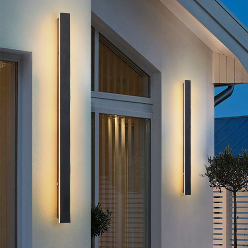 Edge Modern Design LED Wall Lights Black Metal for Garden and Hallway