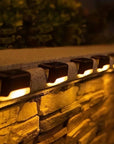 Wireless solar-powered LED wall lights