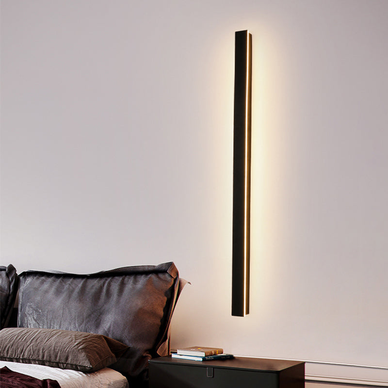 Edge Modern Design LED Wall Lights Black Metal for Garden and Hallway