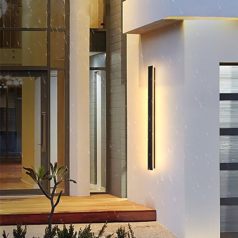 Edge Modern Design LED Wall Lights Black Metal for Garden and Hallway