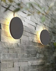 Modern Minimalism LED Wall Lights Black Metal Garden Hallway