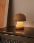 Wooden Mushroom LED Night Light with Touch Switch