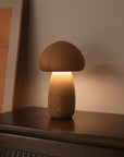 Wooden Mushroom LED Night Light with Touch Switch