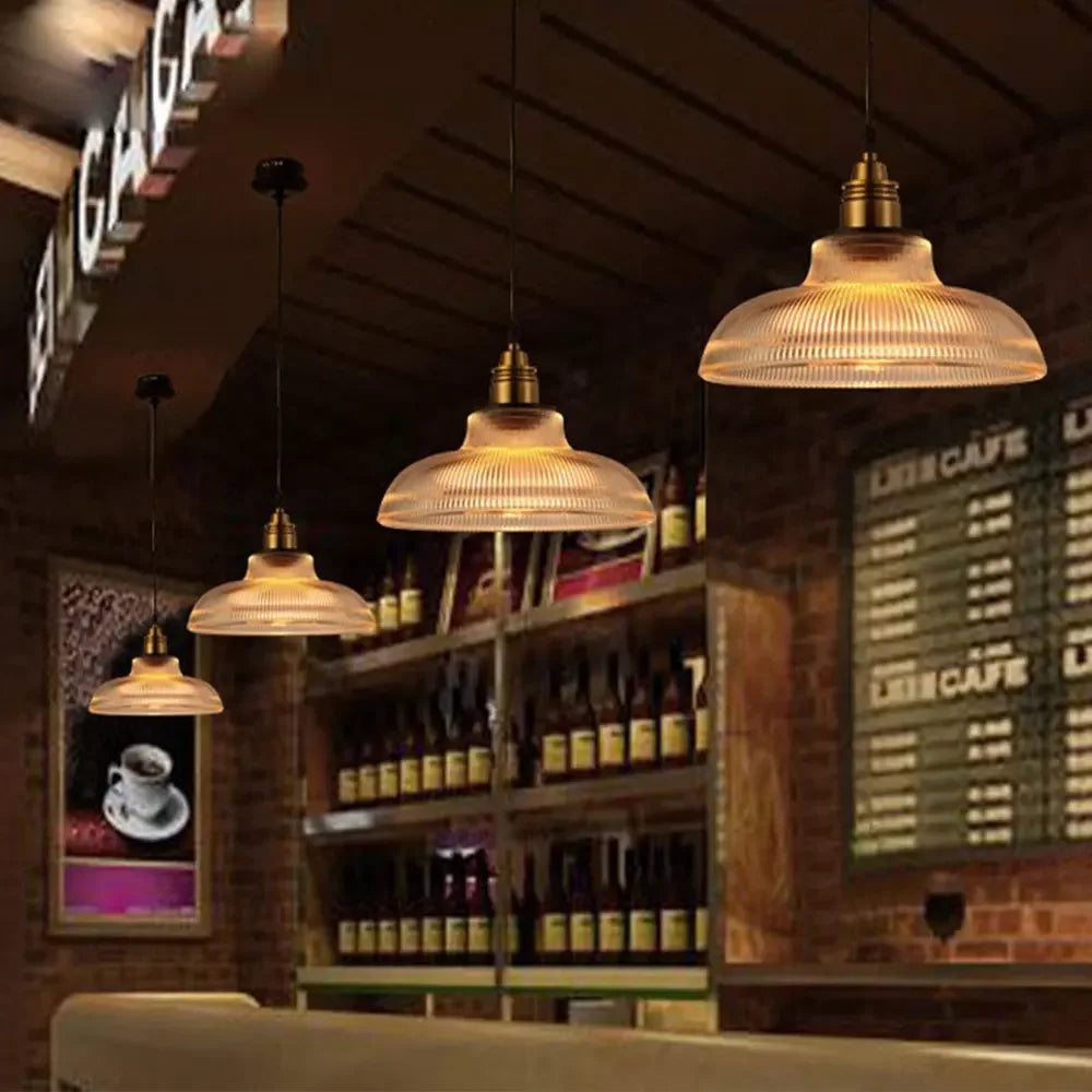 Glass pendant lamps