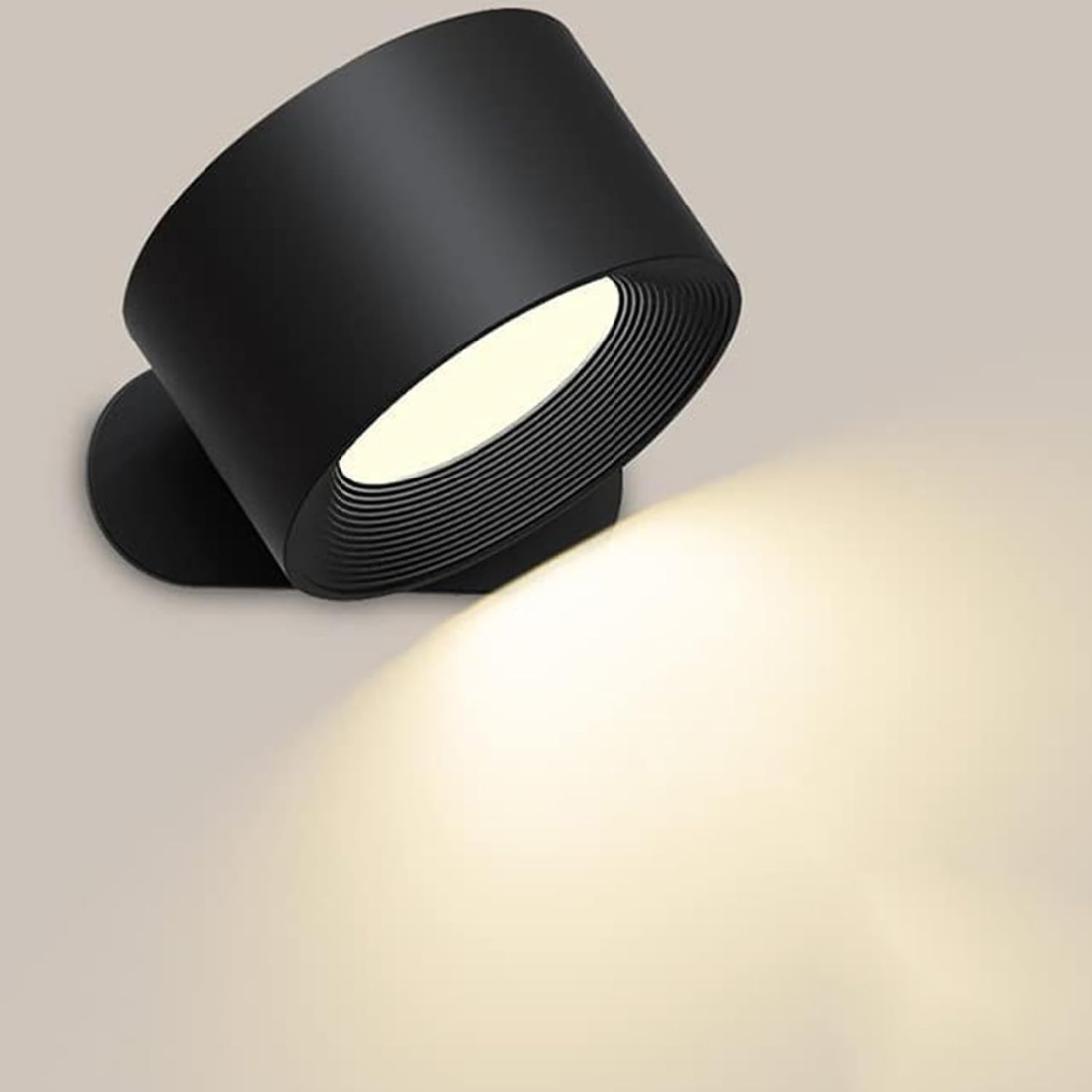 Wireless rechargeable 360° wall lamp