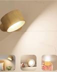 Wireless rechargeable 360° wall lamp