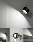 Wireless rechargeable 360° wall lamp