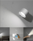 Wireless rechargeable 360° wall lamp