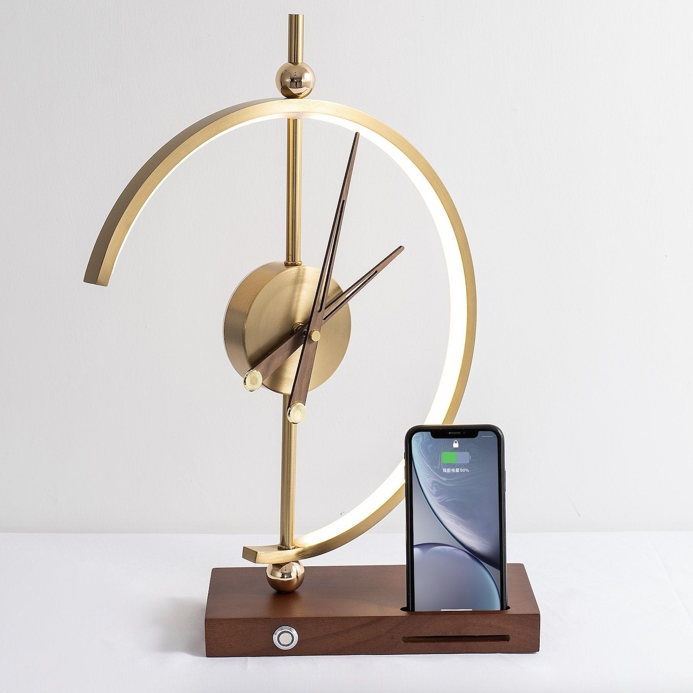 Luxurious lamp clock with charger