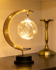 Enchanted Lunar Lamp Made of Glass with Warm Light