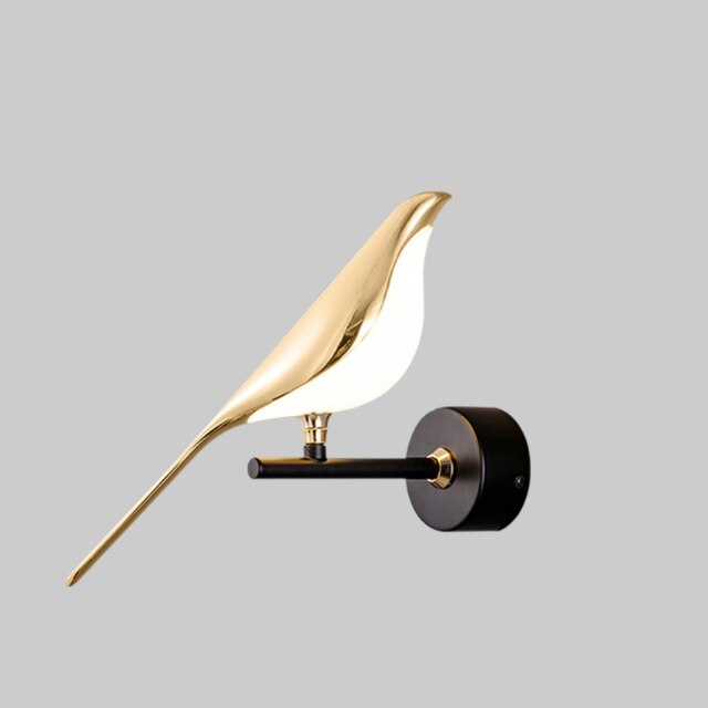 Scandinavian LED bird wall lamp