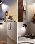 Wireless rechargeable 360° wall lamp