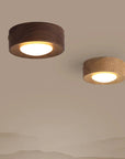 Walnut Ceiling Lamp with LED Spotlight