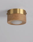 Walnut Ceiling Lamp with LED Spotlight