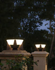 Luxurious solar-powered outdoor lamp