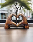 Handmade Heart-Shaped Decorative Ornament – Modern Wooden Home Accent for Living Room and Bedroom Decor 0