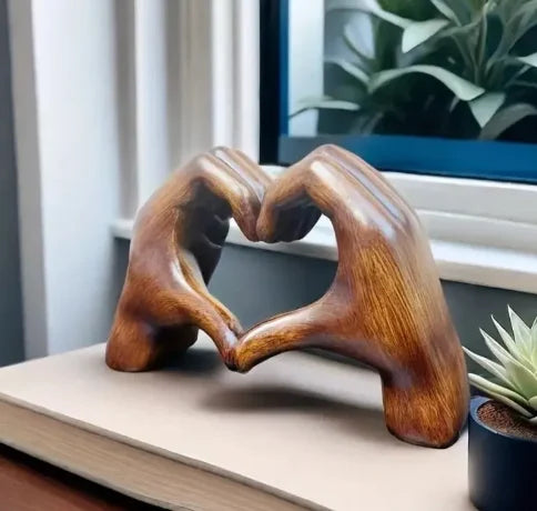 Handmade Heart-Shaped Decorative Ornament – Modern Wooden Home Accent for Living Room and Bedroom Decor 3