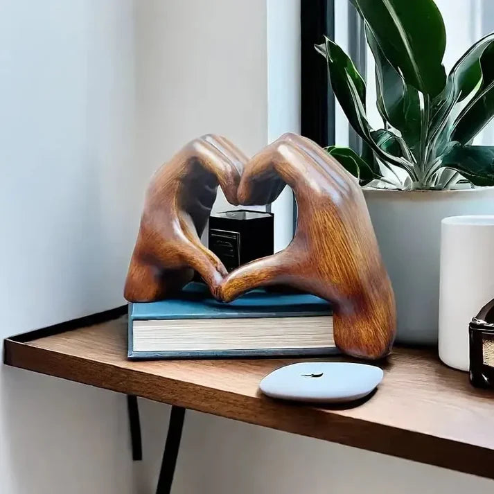 Handmade Heart-Shaped Decorative Ornament – Modern Wooden Home Accent for Living Room and Bedroom Decor 4