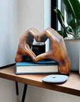 Handmade Heart-Shaped Decorative Ornament – Modern Wooden Home Accent for Living Room and Bedroom Decor 4