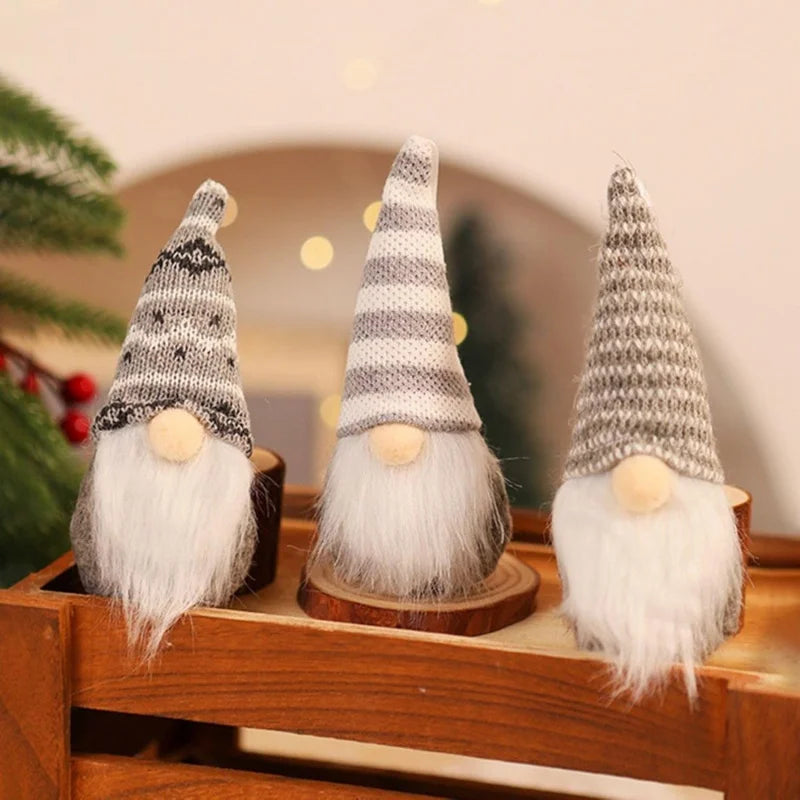 Handmade Plush Santa Elves - Set of 3 Christmas Ornaments for Tree and Holiday Decorations 3