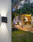 Modern, waterproof LED wall light for indoor and outdoor use