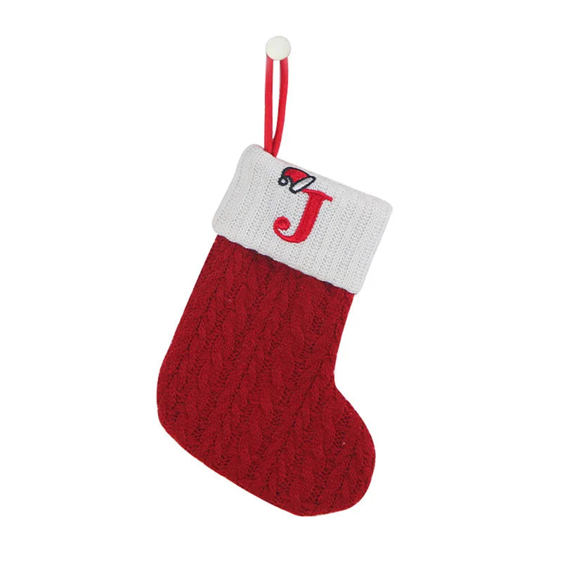 Knitted Christmas Socks with Snowflake Design – Festive Holiday Decor for Home, 25cm Length 15