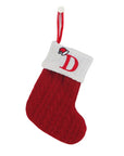 Knitted Christmas Socks with Snowflake Design – Festive Holiday Decor for Home, 25cm Length 16