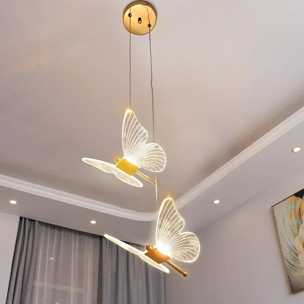 LED butterfly pendant lights