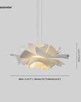 Modern Design Pendant Light Flower White Metal