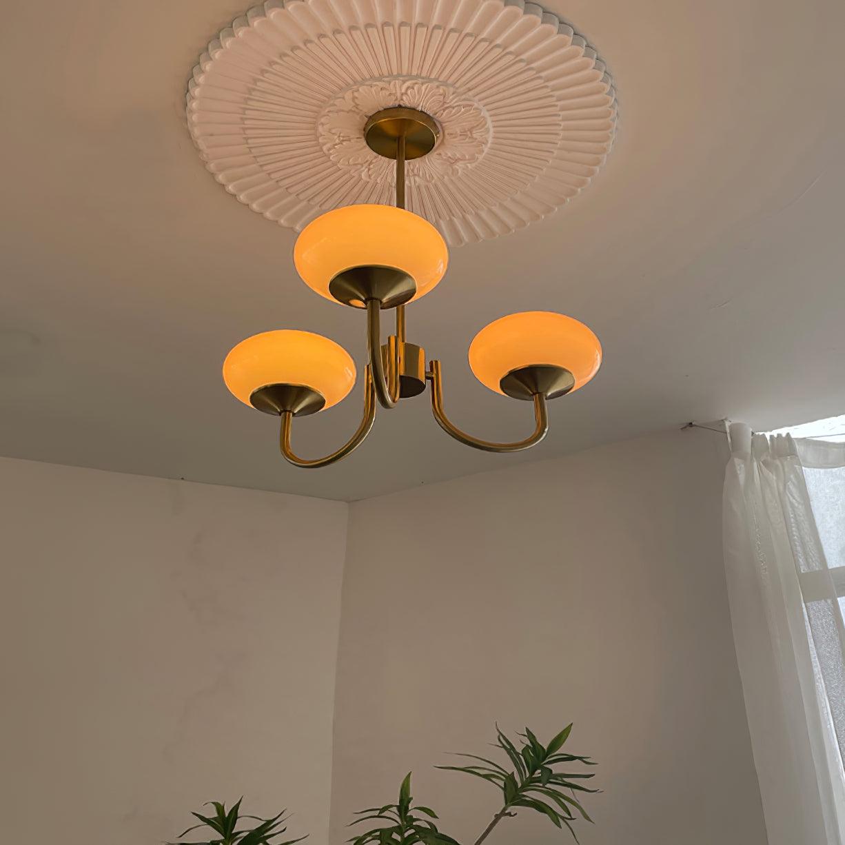 Modern glass chandelier