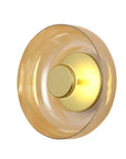 Suspended wall lamp with glass bowl