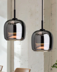 Nordic black glass pendant light