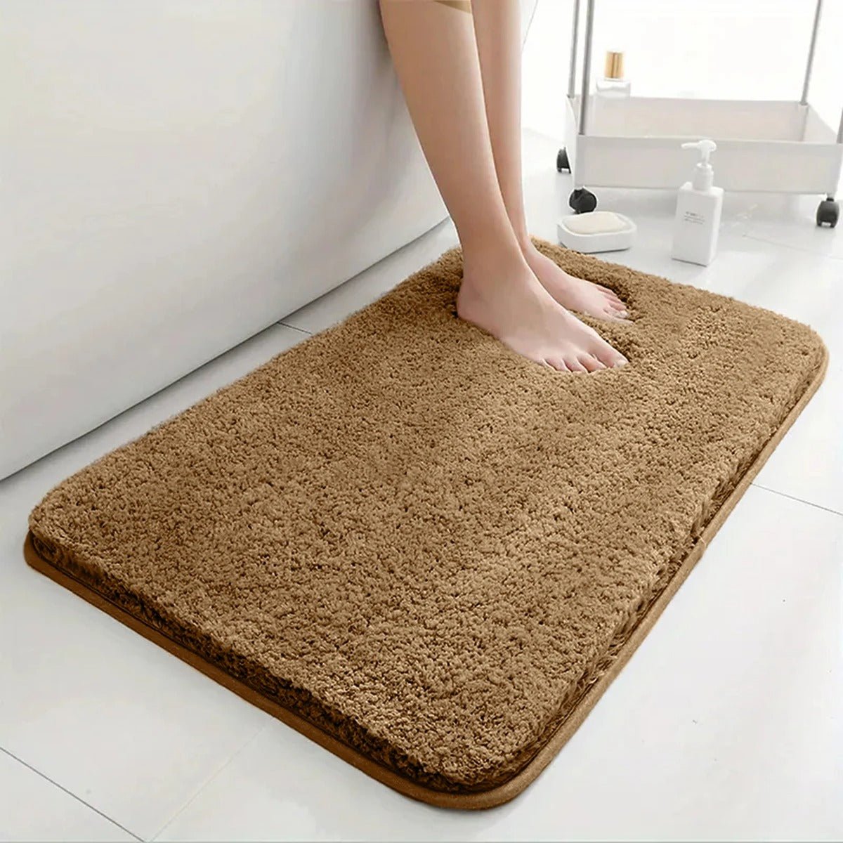 Non-Slip Plush Bath Mat – Soft, High Absorption Bathroom Rug with Machine Washable Design 10