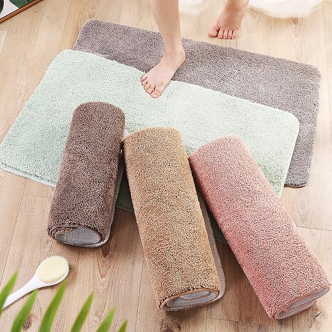Non-Slip Plush Bath Mat – Soft, High Absorption Bathroom Rug with Machine Washable Design 2