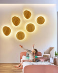 Wooden wall lamp