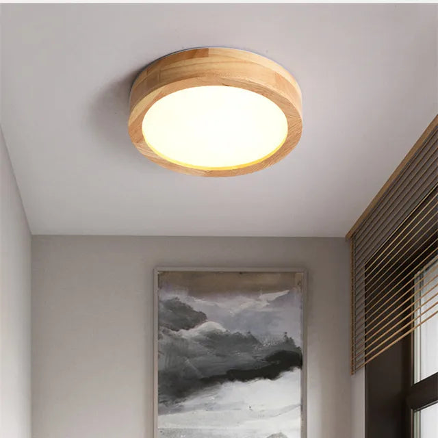 Scandinavian solid wood ceiling lamp