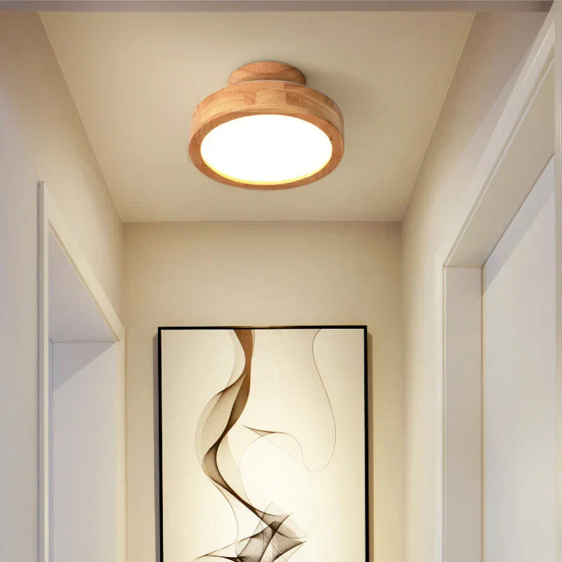 Scandinavian solid wood ceiling lamp