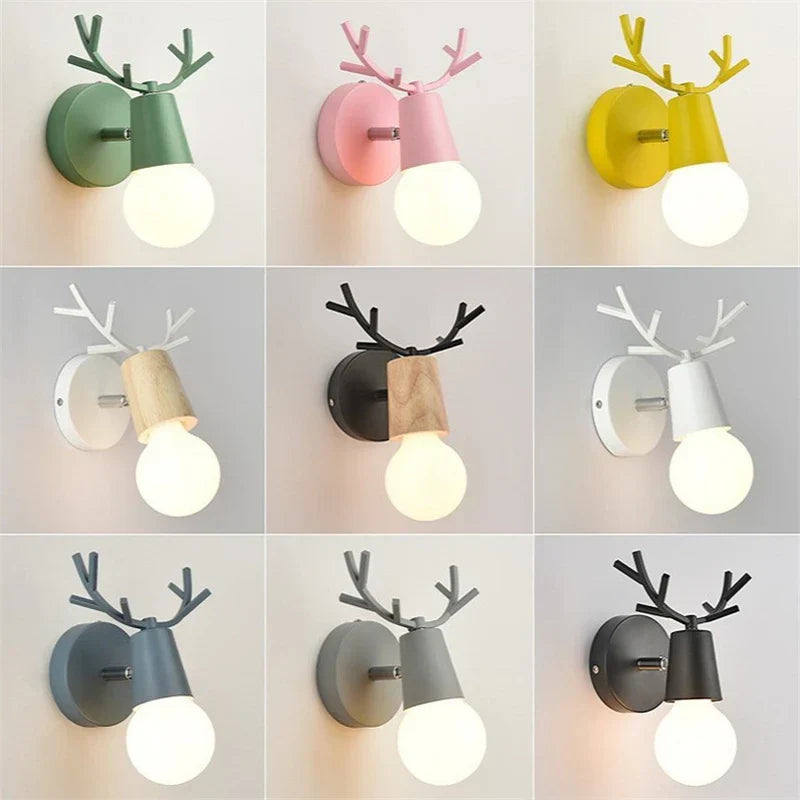 Antler wall lamp