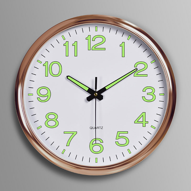 Classic wall clock with LED lighting