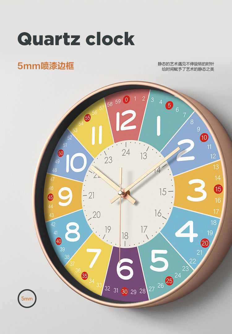 Silent Wall Clock for Children&#39;s Rooms