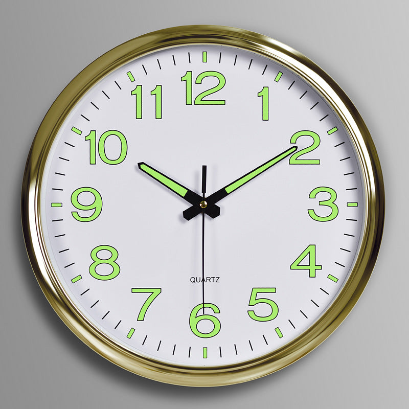 Classic wall clock with LED lighting