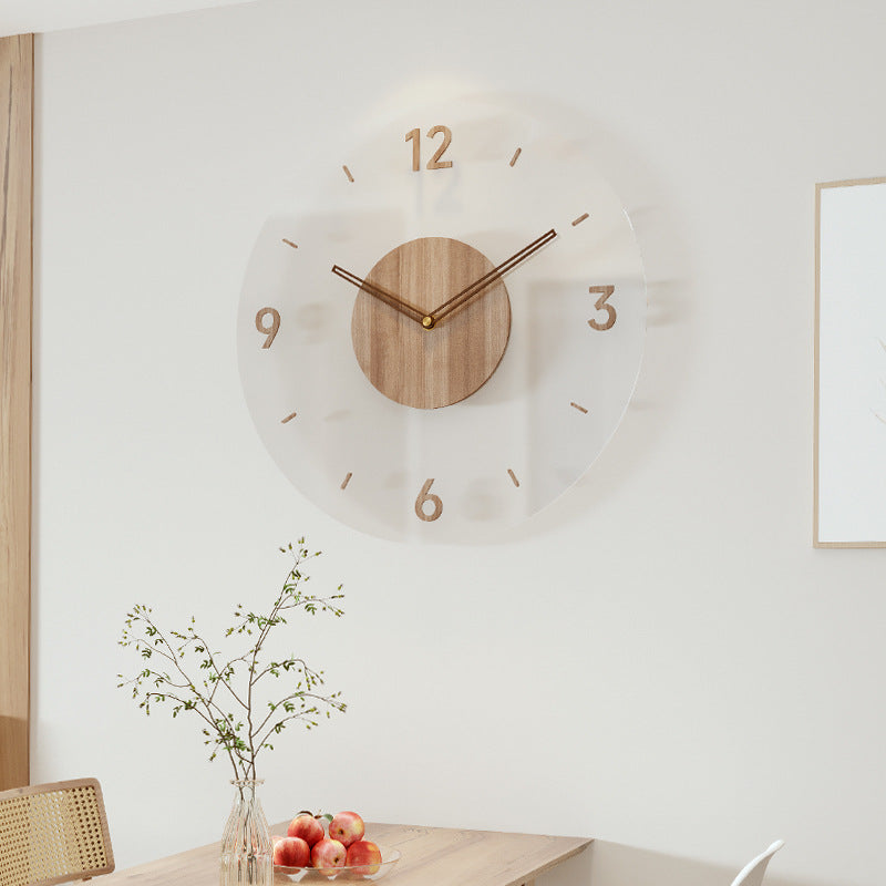 Nordic Stylish Solid Wood Wall Clock